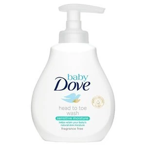 image of Baby Dove Sensitive Fragrance Free Head to Toe Wash 200ml