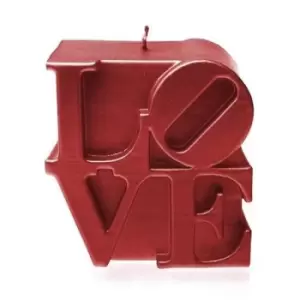 Image of Love Sign Candle – Red Metallic