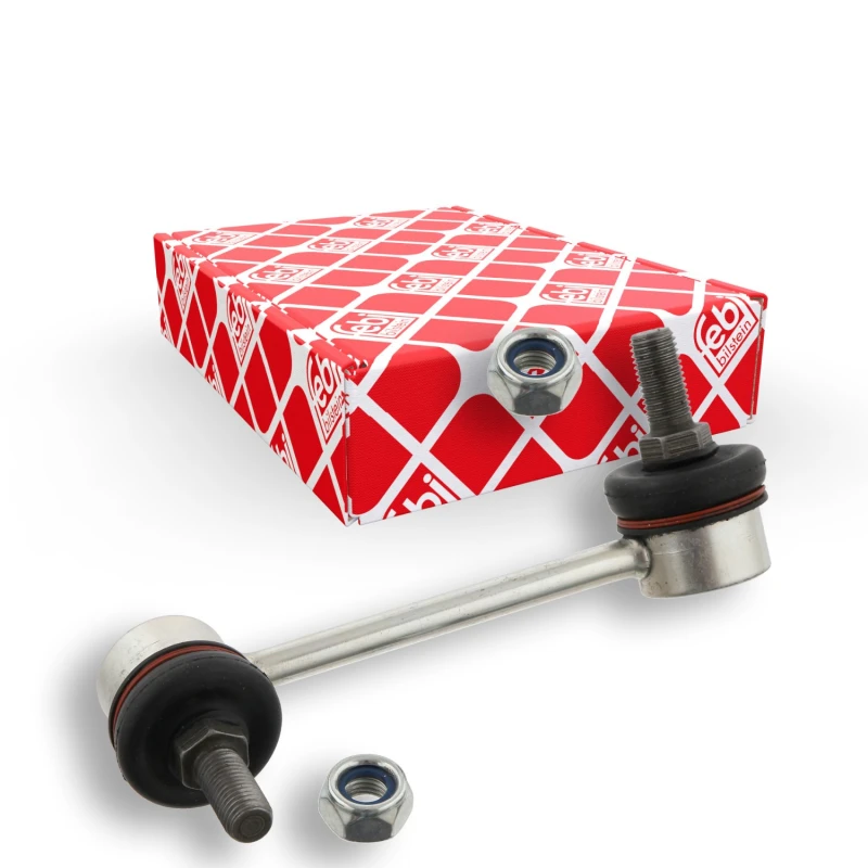 Image of FEBI BILSTEIN 28123 Anti-roll bar link OE Turbo NEW, Rear Axle Right Steel Link Stabiliser (3229)
