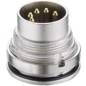 Image of DIN connector Plug vertical mount Number of pins 12 Silver Lumberg 0315 12