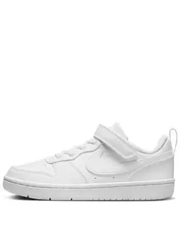 image of Nike Younger Kids Court Borough Low Recraft Trainers, White, Size 12 Younger