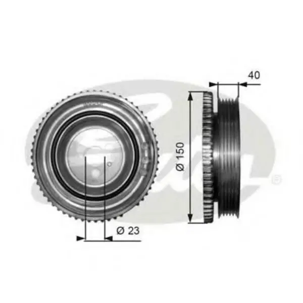 Image of GATES Torsional Vibration Damper TVD1052