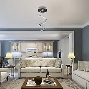 Image of HOMCOM Chandelier B31-087 480 mm 200 mm 200 mm Silver