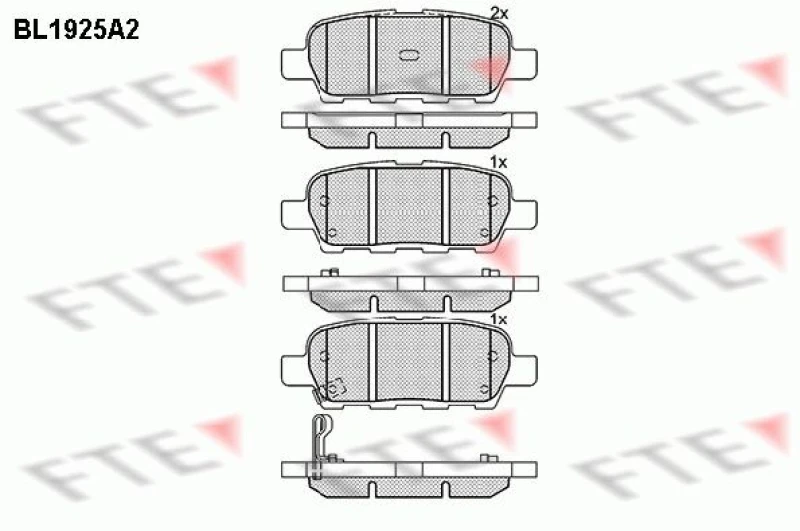 Image of Brake pad set FTE 9010511