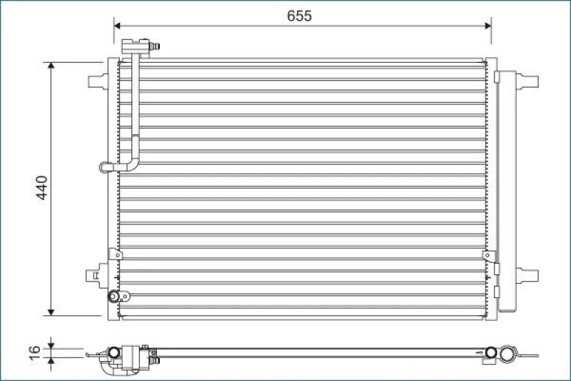 Image of Air conditioning condenser VALEO 822633