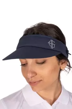 Image of Diamante Logo Spiral Sun Visor