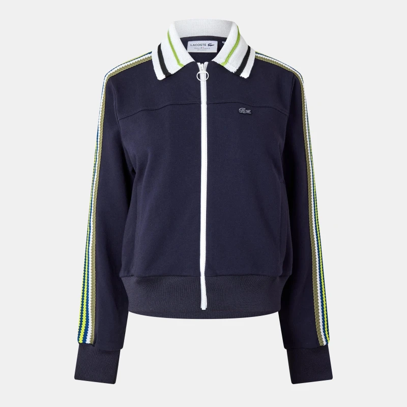 Image of Lacoste Womens Crew Neck Jumper Abysm/Black female 12 (40)
