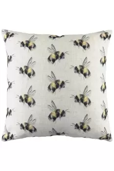 image of Bee You Repeat Hand-Painted Watercolour Printed Cushion