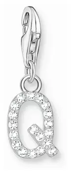 image of Thomas Sabo 1954-051-14 Charm Pendant Letter Q With White Jewellery