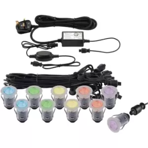 Image of Recessed Decking IP67 Smart Guide Light Kit - 10 x 0.75W RGB LED Module
