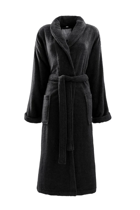 Image of Ted Baker Home Cotton Towel Bathrobe Bathrobes S/M Black 79014903350