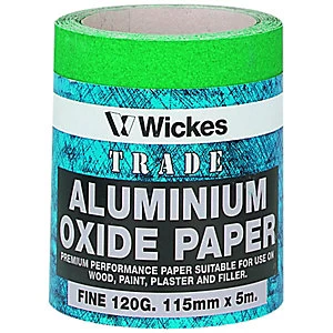 image of Wickes Aluminium Oxide Fine Sandpaper Roll - 5m