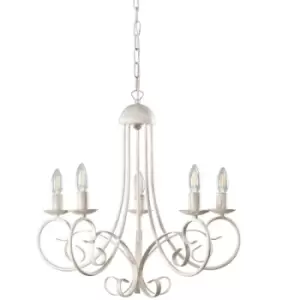 image of Onli Pompei 5 Light Multi Arm Pendant Ceiling Light, White