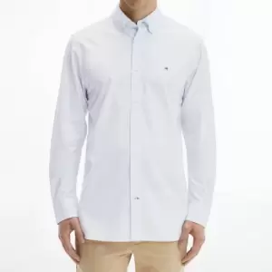 Image of Tommy Hilfiger Mens Natural Soft Poplin Rf Shirt - Light Blue - L