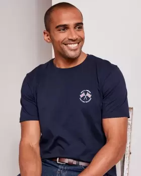 Image of Cotton Traders Mens Help For Heroes Short Sleeve T-Shirt in Blue