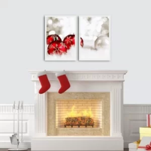 Image of 2PBCTNOEL-05 Multicolor Decorative Framed MDF Painting (2 Pieces)