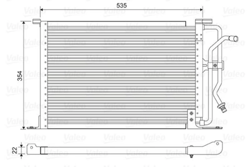 Image of Air conditioning condenser VALEO 822627