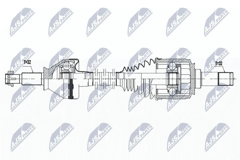 Image of NTY NPW-MA-006 Drive shaft Rear Axle Right Drive Shaft (13)