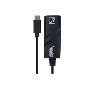 Image of Maplin USB Type-C To Gigabit Ethernet Adapter - Black
