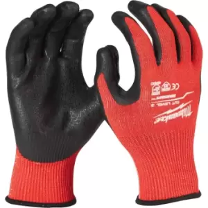 Image of Milwaukee Cut Level 3 Dipped Work Gloves Black / Red 2XL Pack of 1