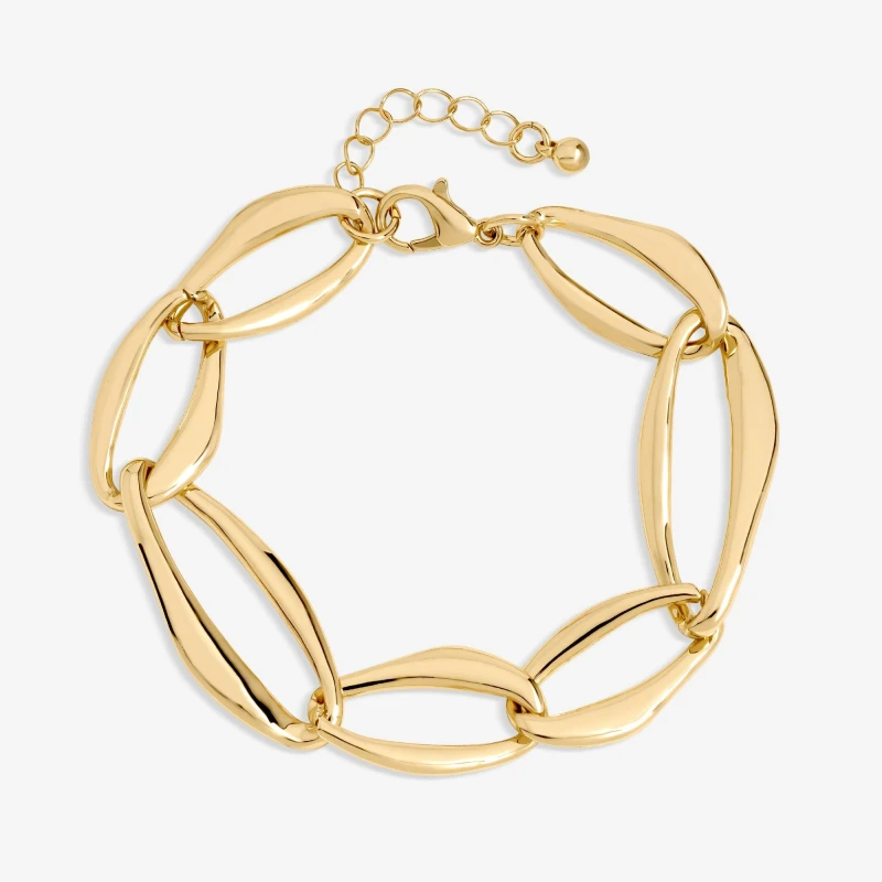 Image of Mood Gold Plated Large Link Chain Bracelet Gold female One Size