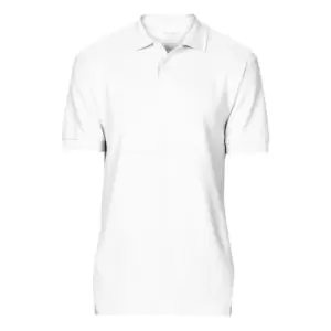 image of Gildan Softstyle Mens Short Sleeve Double Pique Polo Shirt (L) (White)