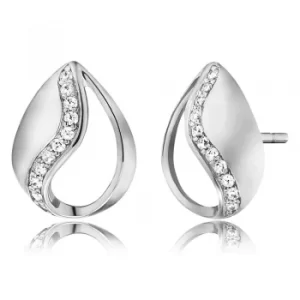 Image of Angel Whisperer Silver Tears Of Heaven Stud Earrings ERE-TEAR-ZI-ST