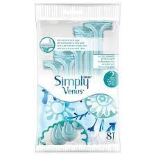 image of Gillette Simply Venus 2 Womens Disposable Razors 8 Count