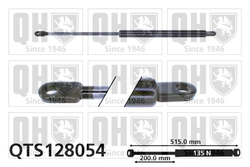 Image of QUINTON HAZELL Tailgate strut QUINTON HAZELL QTS128054