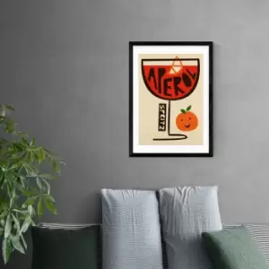 Image of East End Prints Aperol Spritz Print MultiColoured