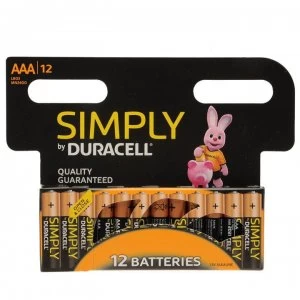 Image of Duracell Simply 12 Pack AAA Batteries - -