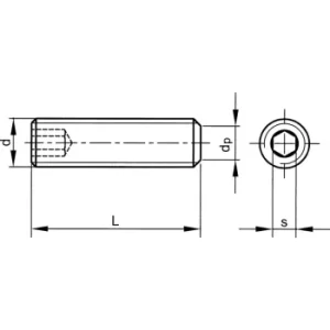 Image of M10X20 Skt Set Screw Flat Point (GR-45H) (14.9)