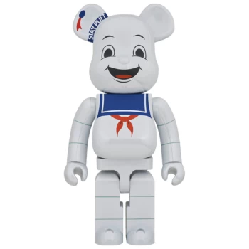Image of Medicom Ghostbusters 1000% Be@rbrick - Stay-Puft Marshmallow Man (White Chrome)