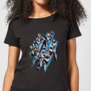 Image of Avengers: Endgame Logo Team Womens T-Shirt - Black