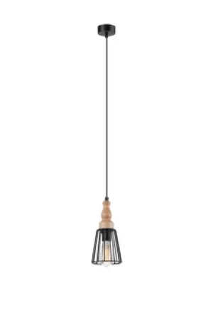 Image of Ingrid Dome Pendant Ceiling Lights Black, 1x E27