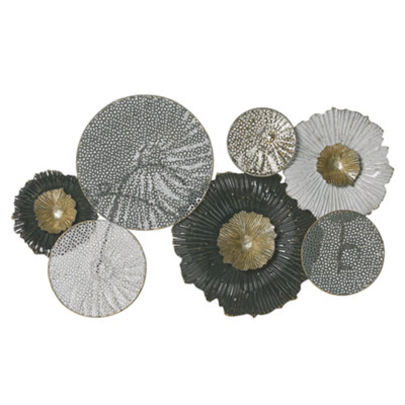 Image of Beliani Wall Decor Zirconium Metal 38cm Black