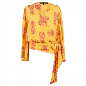 Image of Biba Pineapple Wrap Blouse - Multi