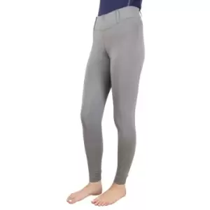 Image of Hy Sport Active Womens/Ladies Horse Riding Tights (L) (Pencil Point Grey) - Pencil Point Grey