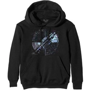 image of Pink Floyd - Machine Greeting Blue Mens Large Pullover Hoodie - Black