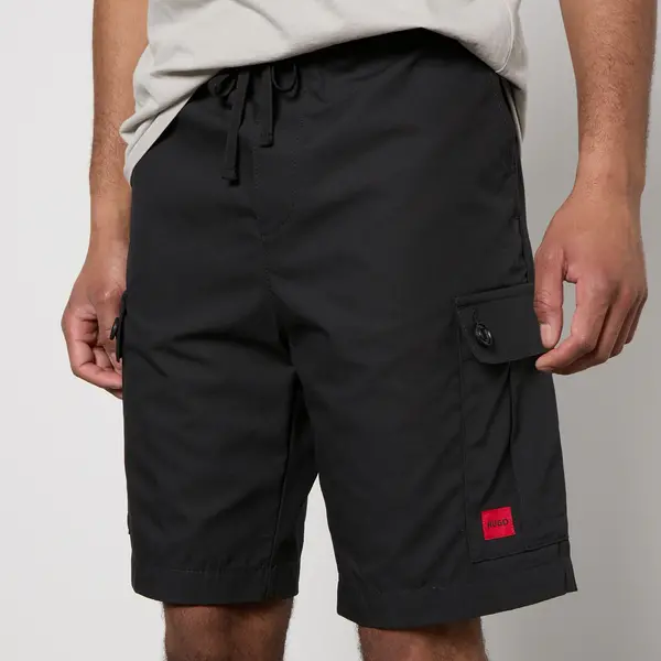 Image of HUGO Garlio242 Casual Cotton-Ripstop Shorts - IT 46/S Black Shorts male 50510594-001 S