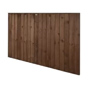 Forest 6' x 4' Brown Pressure Treated Vertical Closeboard Fence Panel (1.83m x 1.22m) - Dark Brown - main image