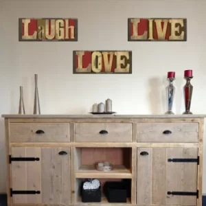 Image of XTP149 Multicolor Decorative Framed MDF Painting (3 Pieces)