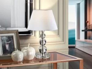 Image of Mercury Table Lamp with Shades Round Tapered, 1x E27