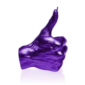 Image of Hand OK Thumbs Up Candle – Violet Metallic