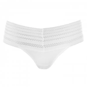 Image of DKNY Cotton Lace Thong - PoplinWhite LUS