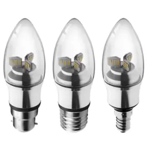 image of Kosnic 4W KTC LED ES/E27 Candle Warm White - KTC04CND/E27-SLV-N30