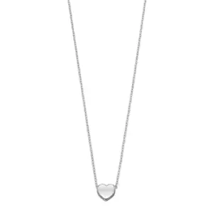 image of 9ct White Gold Plain Heart Necklace