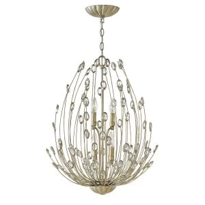 image of Chandelier 4 Light Silver Finish, E14