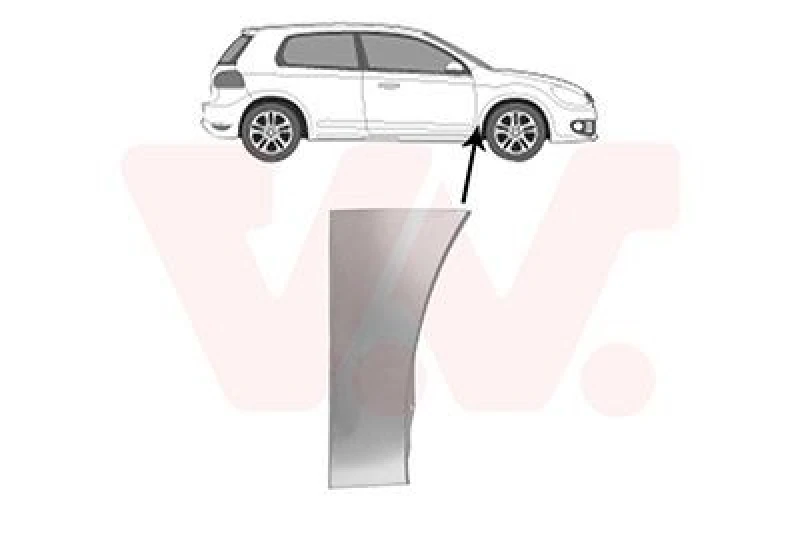 Image of VAN WEZEL Wing fender VAN WEZEL 5863156