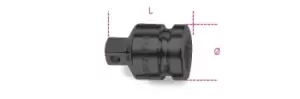 image of Beta Tools 729/15 Impact Socket Adaptor 1" Female x 3/4" Male Drive 007290810